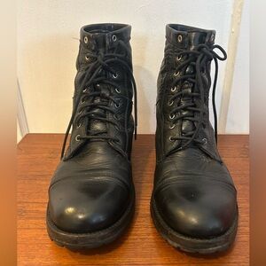 Frye Black Flex Veronica Combat Boots 9.5